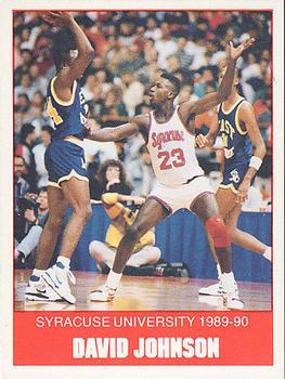 1989-90 Syracuse Orangemen #6 Dave Johnson Front