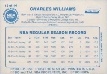 1985-86 Star Lifebuoy New Jersey Nets #13 Buck Williams Back