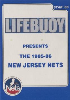 1985-86 Star Lifebuoy New Jersey Nets #14 New Jersey Nets Front
