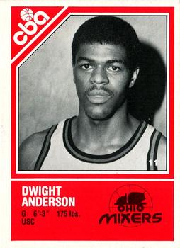 1982-83 TCMA CBA #11 Dwight Anderson Front