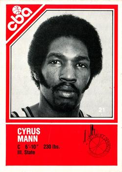 1982-83 TCMA CBA #21 Cyrus Mann Front