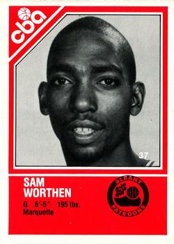 1982-83 TCMA CBA #37 Sam Worthen Front