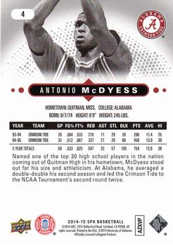 2014-15 SP Authentic #4 Antonio McDyess Back