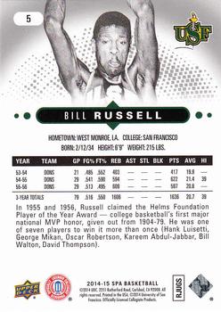 2014-15 SP Authentic #5 Bill Russell Back