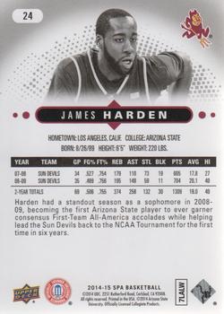 2014-15 SP Authentic #24 James Harden Back