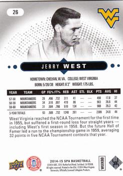 2014-15 SP Authentic #26 Jerry West Back