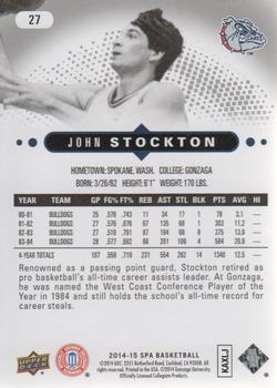 2014-15 SP Authentic #27 John Stockton Back
