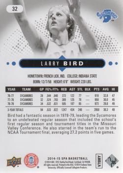 2014-15 SP Authentic #32 Larry Bird Back