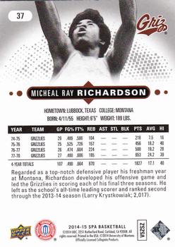2014-15 SP Authentic #37 Micheal Ray Richardson Back