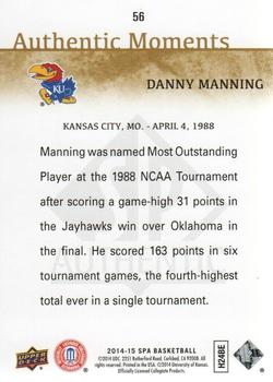 2014-15 SP Authentic #56 Danny Manning Back