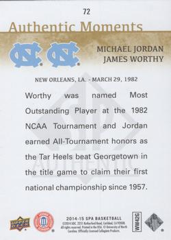 2014-15 SP Authentic #72 Michael Jordan/James Worthy Back