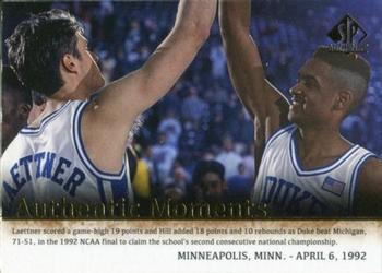 2014-15 SP Authentic #75 Grant Hill / Christian Laettner Front