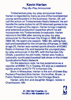 1989-90 Hoops - Announcers #NNO Kevin Harlan Back