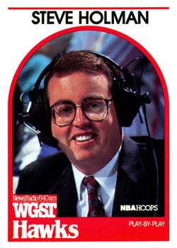 1989-90 Hoops - Announcers #NNO Steve Holman Front