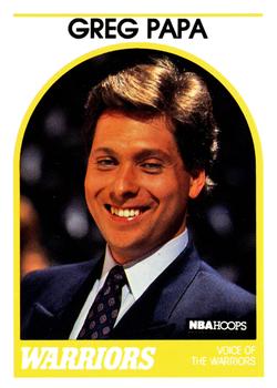 1989-90 Hoops - Announcers #NNO Greg Papa Front