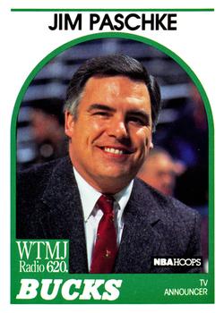 1989-90 Hoops - Announcers #NNO Jim Paschke Front