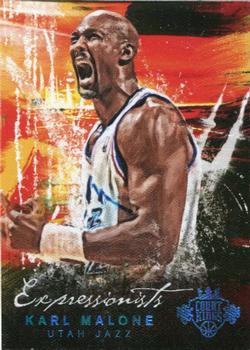 2014-15 Panini Court Kings - Expressionists Sapphire #11 Karl Malone Front