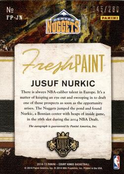 2014-15 Panini Court Kings - Fresh Paint Autographs #FP-JN Jusuf Nurkic Back