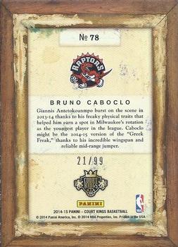 2014-15 Panini Court Kings - Portraits Ruby #78 Bruno Caboclo Back
