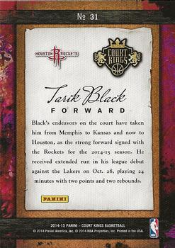 2014-15 Panini Court Kings - Remarkable Rookies #31 Tarik Black Back