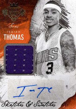 2014-15 Panini Court Kings - Sketches and Swatches Autographs #26 Isaiah Thomas Front