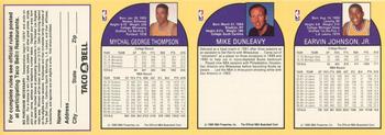 1990-91 Hoops Taco Bell Los Angeles Lakers - Panels #NNO Magic Johnson / Mike Dunleavy / Mychal Thompson Back