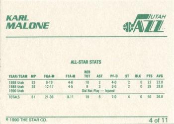 1990-91 Star Karl Malone #4 Karl Malone Back