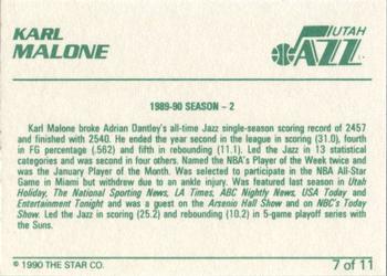 1990-91 Star Karl Malone #7 Karl Malone Back