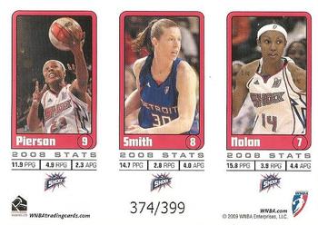 2009 Rittenhouse WNBA Series 1 #7 Deanna Nolan / Katie Smith / Plenette Pierson Back