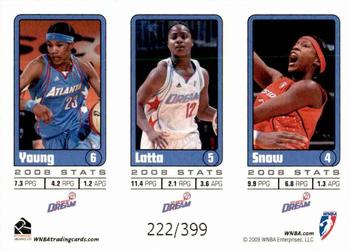 2009 Rittenhouse WNBA Series 1 #4 Michelle Snow / Ivory Latta / Tamera Young Back