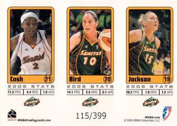2009 Rittenhouse WNBA Series 1 #19 Lauren Jackson / Sue Bird / Swin Cash Back