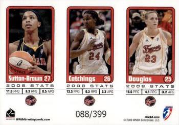 2009 Rittenhouse WNBA Series 1 #25 Katie Douglas / Tamika Catchings / Tammy Sutton-Brown Back