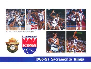 1986-87 Sacramento Kings Smokey #NNO Team Photo Back