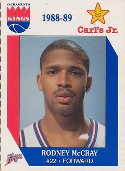 1988-89 Carl's Jr. Sacramento Kings #NNO Rodney McCray Front