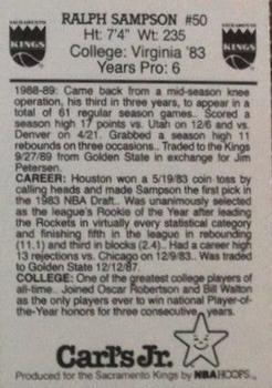 1990-1991 SACRAMENTO KINGS NBA BASKETBALL MAGNET SCHEDULE SKED CARL'S  JR KFBK