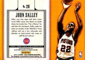 JOHN SALLEY Pistons 8X10 Autographed Photo Including Global COA #GP109413