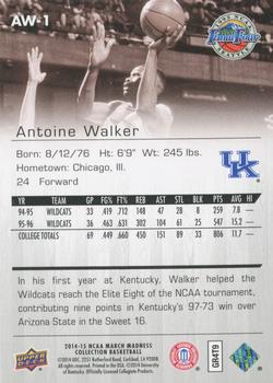 2014-15 Upper Deck NCAA March Madness - Sepia #AW-1 Antoine Walker Back