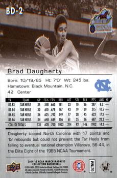 2014-15 Upper Deck NCAA March Madness - Sepia #BD-2 Brad Daugherty Back