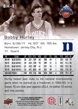 2014-15 Upper Deck NCAA March Madness - Sepia #BH-1 Bobby Hurley Back