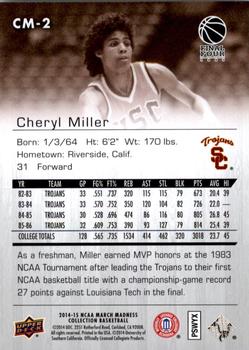 2014-15 Upper Deck NCAA March Madness - Sepia #CM-2 Cheryl Miller Back
