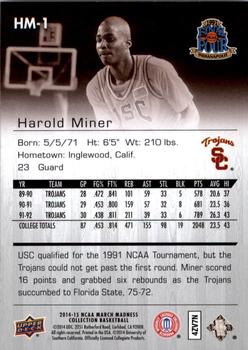 2014-15 Upper Deck NCAA March Madness - Sepia #HM-1 Harold Miner Back