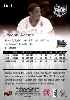 2014-15 Upper Deck NCAA March Madness - Sepia #JA-1 Jordan Adams Back