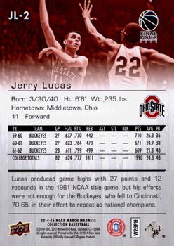 2014-15 Upper Deck NCAA March Madness - Sepia #JL-2 Jerry Lucas Back