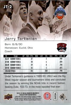 2014-15 Upper Deck NCAA March Madness - Sepia #JT-2 Jerry Tarkanian Back