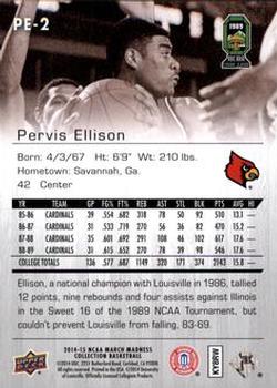 2014-15 Upper Deck NCAA March Madness - Sepia #PE-2 Pervis Ellison Back