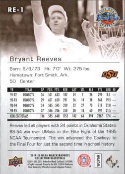 2014-15 Upper Deck NCAA March Madness - Sepia #RE-1 Bryant Reeves Back