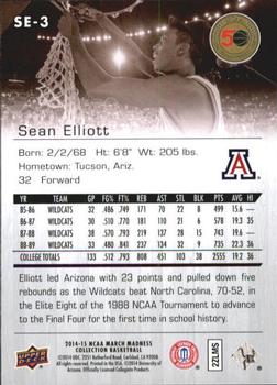 2014-15 Upper Deck NCAA March Madness - Sepia #SE-3 Sean Elliott Back