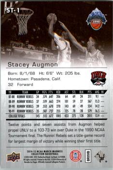 2014-15 Upper Deck NCAA March Madness - Sepia #ST-1 Stacey Augmon Back