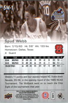 2014-15 Upper Deck NCAA March Madness - Sepia #SW-1 Spud Webb Back
