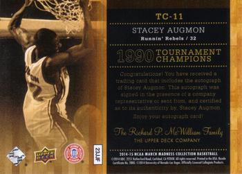 2014-15 Upper Deck NCAA March Madness - Tournament Champs Autographs #TC-11 Stacey Augmon Back
